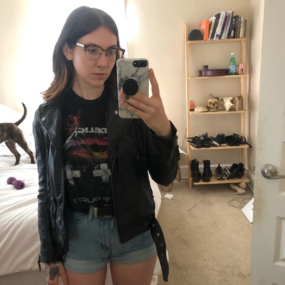 H&M vegan moto jacket